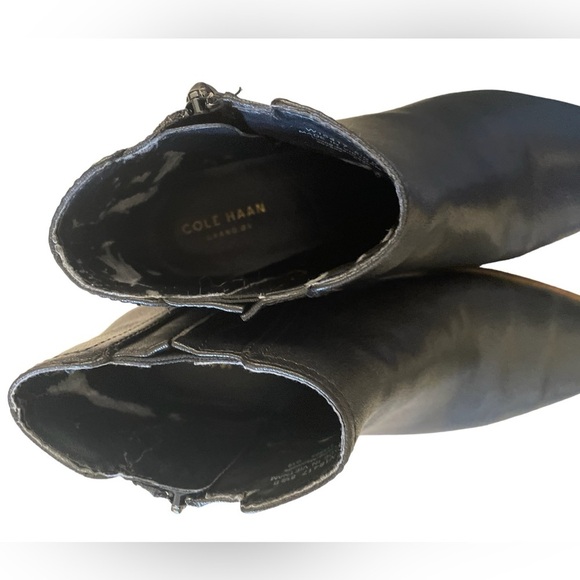 Cole Haan Women’s Hadlyn Black Leather Zip Block Heel Bootie, Size 8.5 - Picture 10 of 13